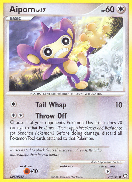 Aipom (070/122) Reverse Holo card image