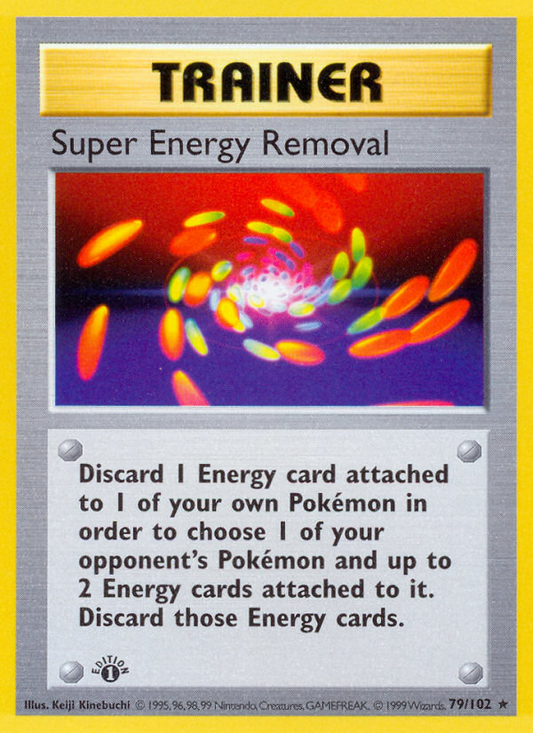 Super Energy Removal (079/102) Reverse Holo card image