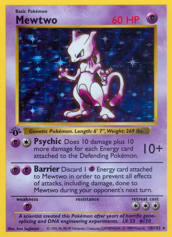 Mewtwo (010/102) Reverse Holo card image