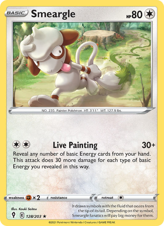 Smeargle (128/203) Reverse Holo card image