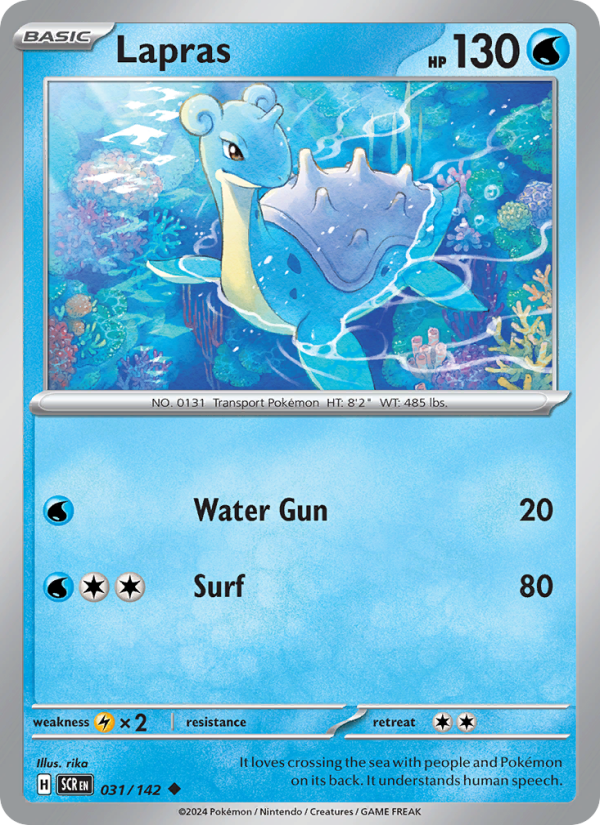 Lapras (031/142) Reverse Holo card image