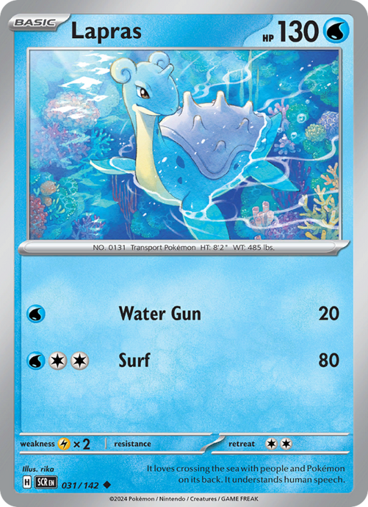 Lapras (031/142) Reverse Holo card image