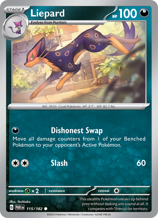 Liepard (115/182) Reverse Holo card image
