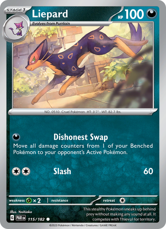 Liepard (115/182) Reverse Holo card image