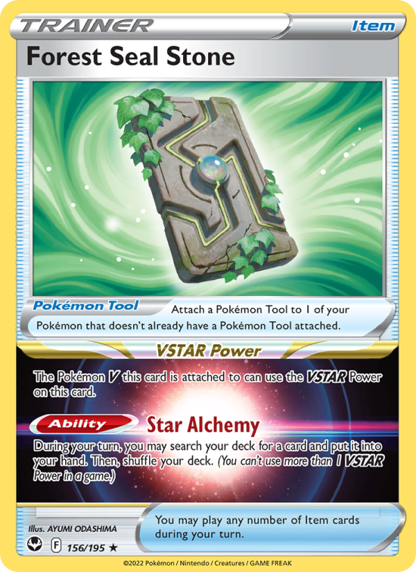 Forest Seal Stone (156/195) Holographic card image