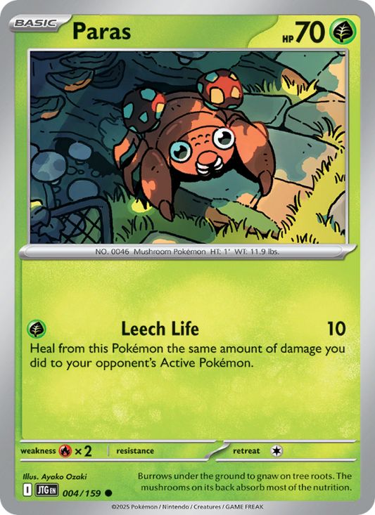 Paras (004/159) Reverse Holo card image