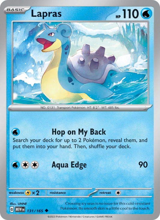 Lapras (131/165) Reverse Holo card image