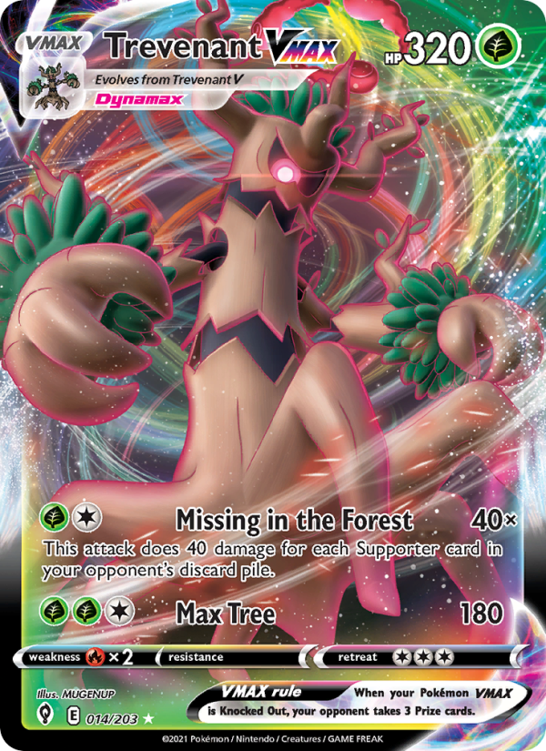 Trevenant VMAX (014/203) Holographic card image