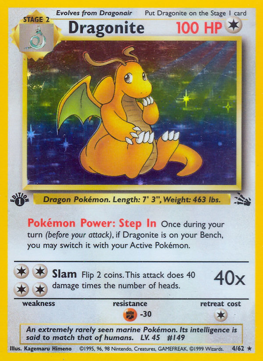 Dragonite (004/62) Reverse Holo card image