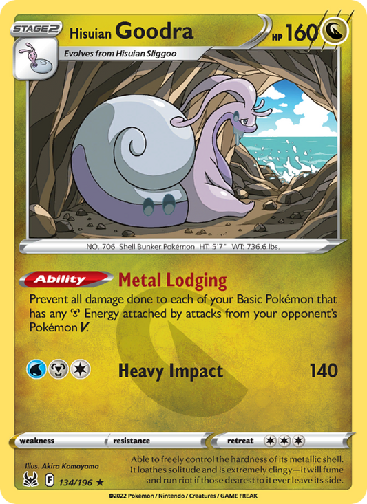 Hisuian Goodra (134/196) Reverse Holo card image