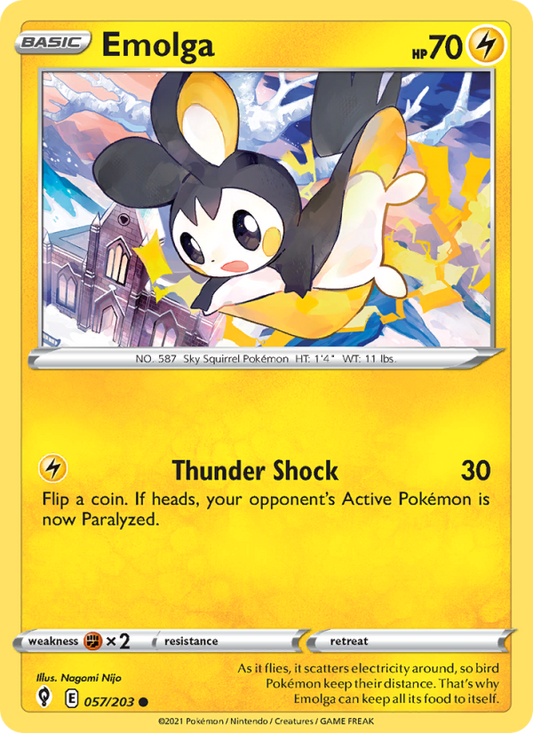 Emolga (057/203) Reverse Holo card image