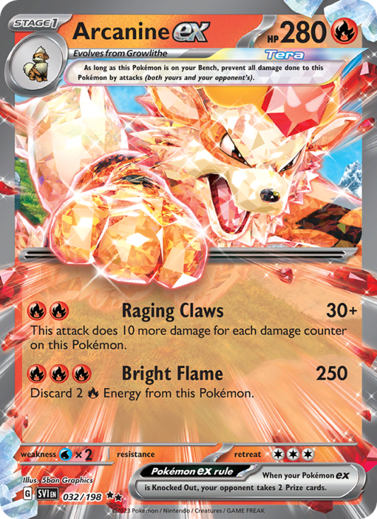 Arcanine ex (032/198) Holographic card image