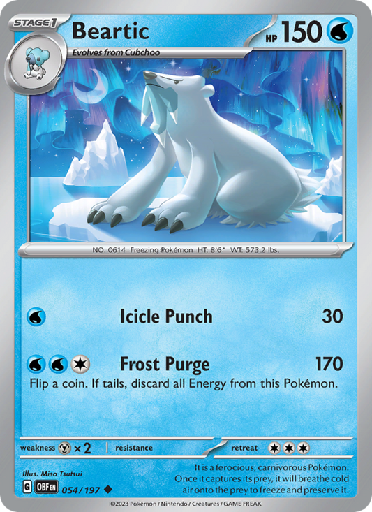 Beartic (054/197) Reverse Holo card image