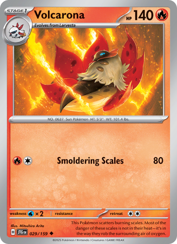 Volcarona (029/159) Reverse Holo card image