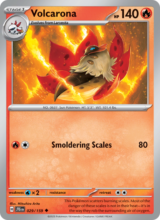 Volcarona (029/159) Reverse Holo card image