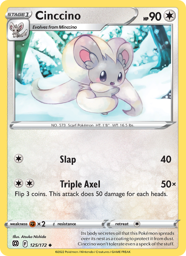 Cinccino (125/172) Reverse Holo card image
