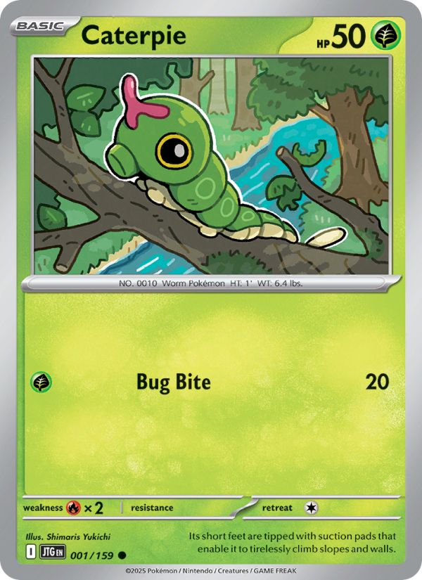 Caterpie (001/159) Reverse Holo card image