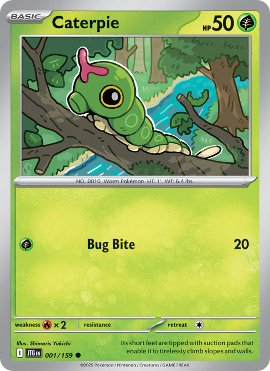 Caterpie (001/159) Reverse Holo card image