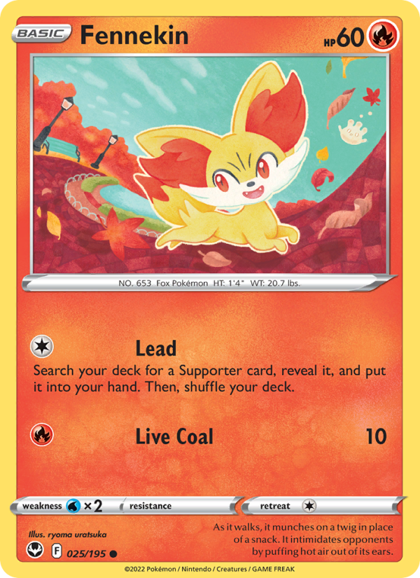 Fennekin (025/195) Reverse Holo card image