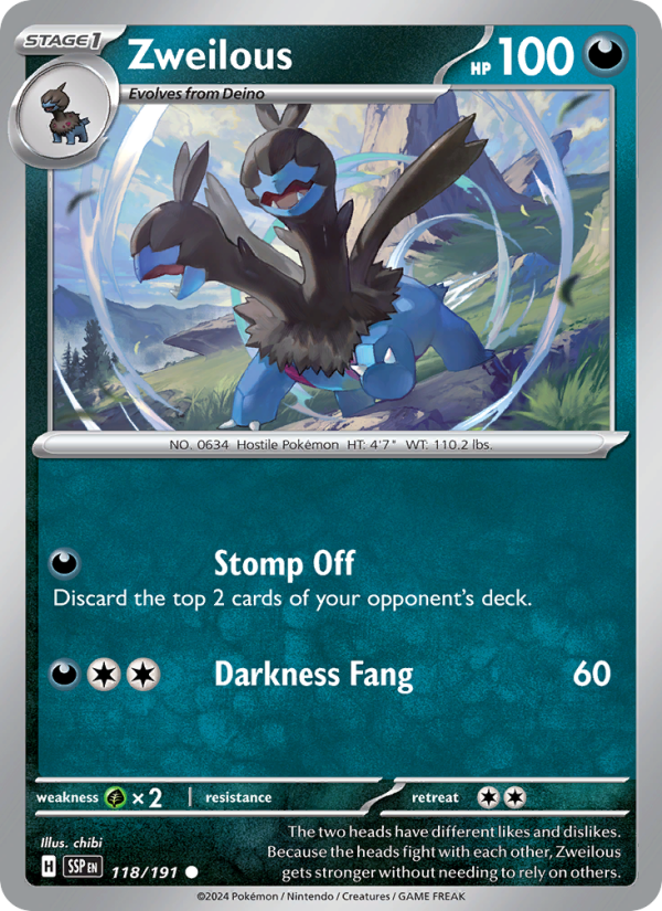 Zweilous (118/191) Reverse Holo card image