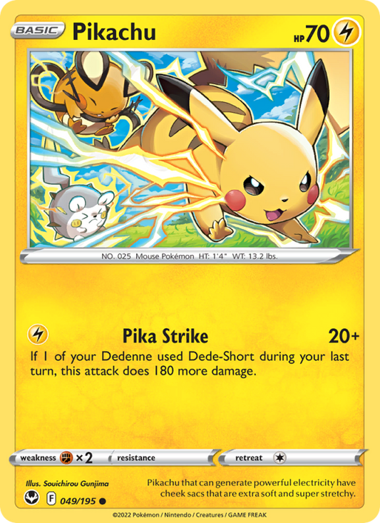 Pikachu (049/195) Reverse Holo card image