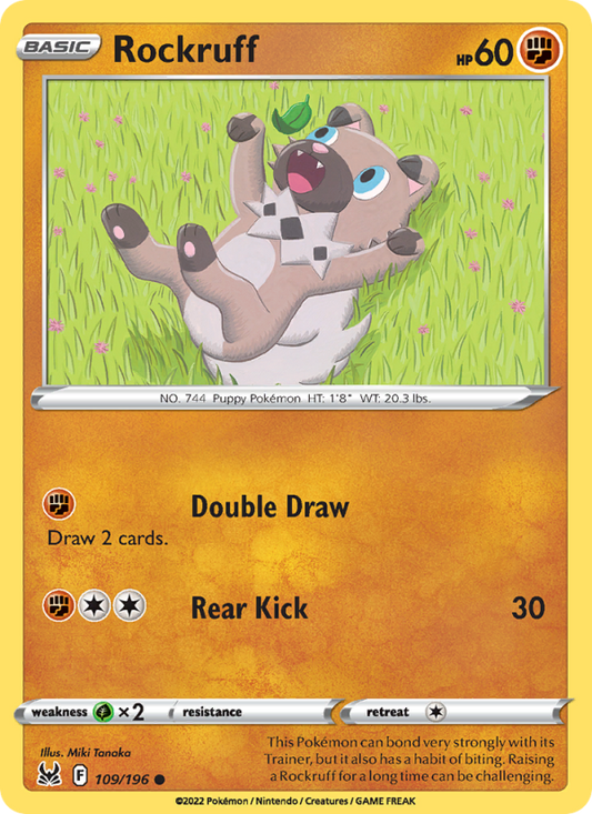Rockruff (109/196) Reverse Holo card image