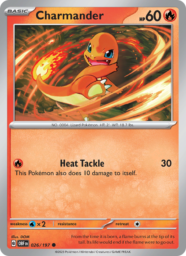Charmander (026/197) Reverse Holo card image