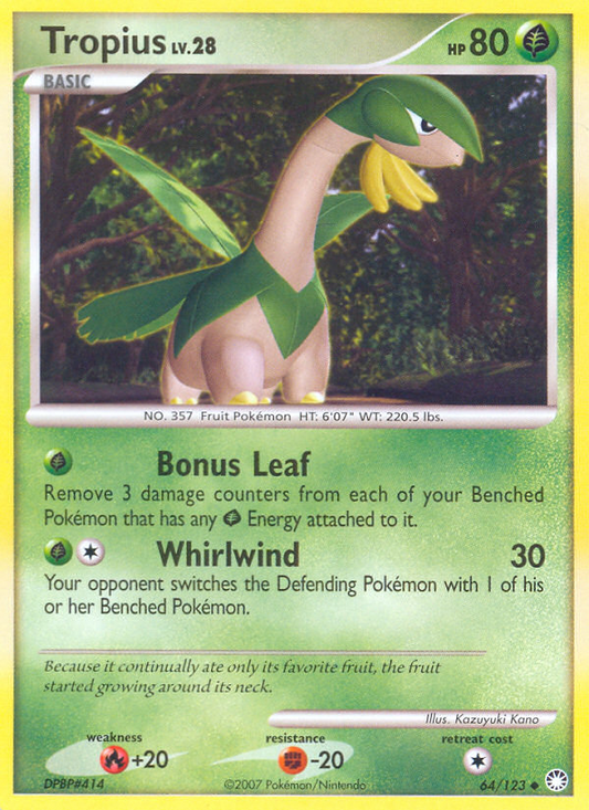 Tropius (064/122) Reverse Holo card image