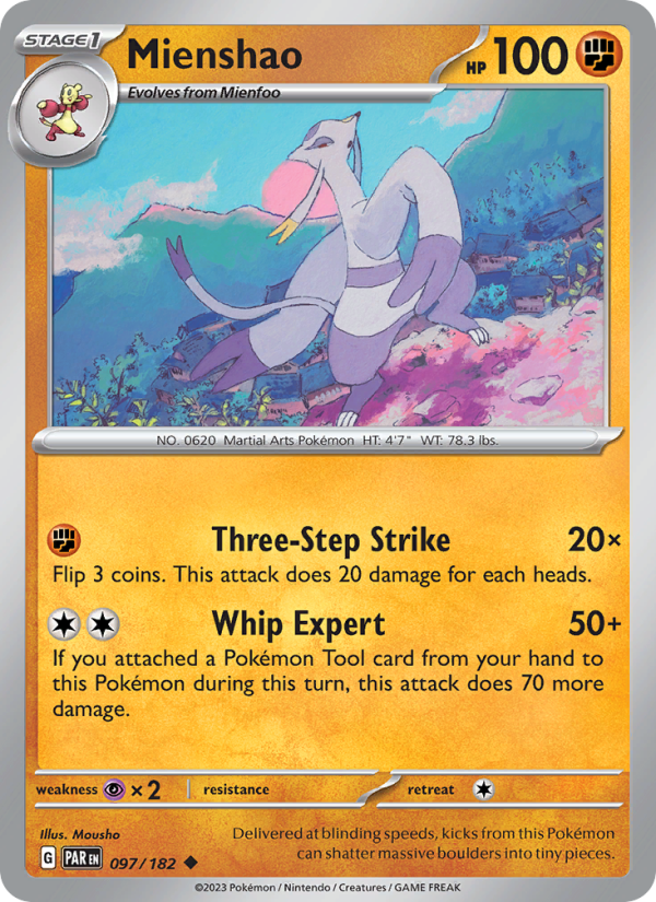 Mienshao (097/182) Reverse Holo card image