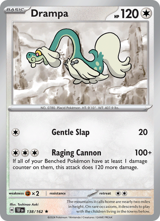 Drampa (138/162) Reverse Holo card image