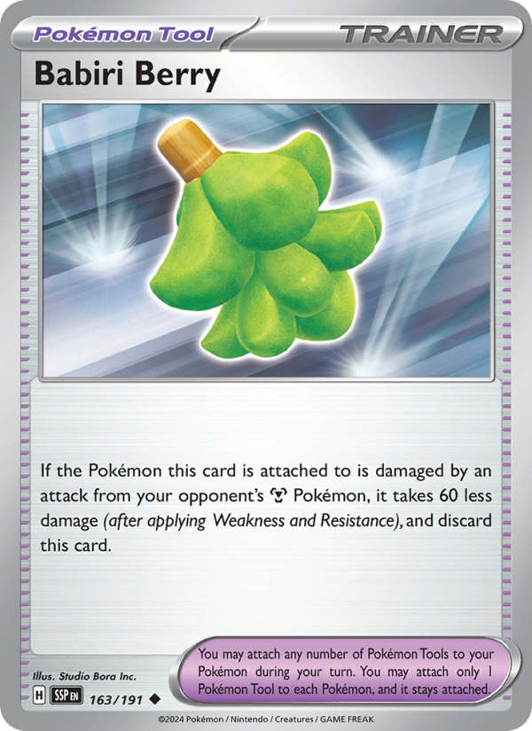 Babiri Berry (163/191) Reverse Holo card image
