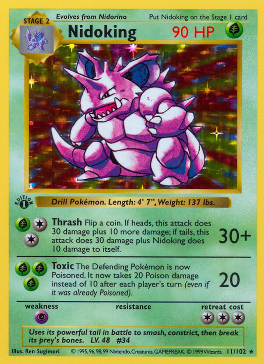 Nidoking (011/102) Reverse Holo card image