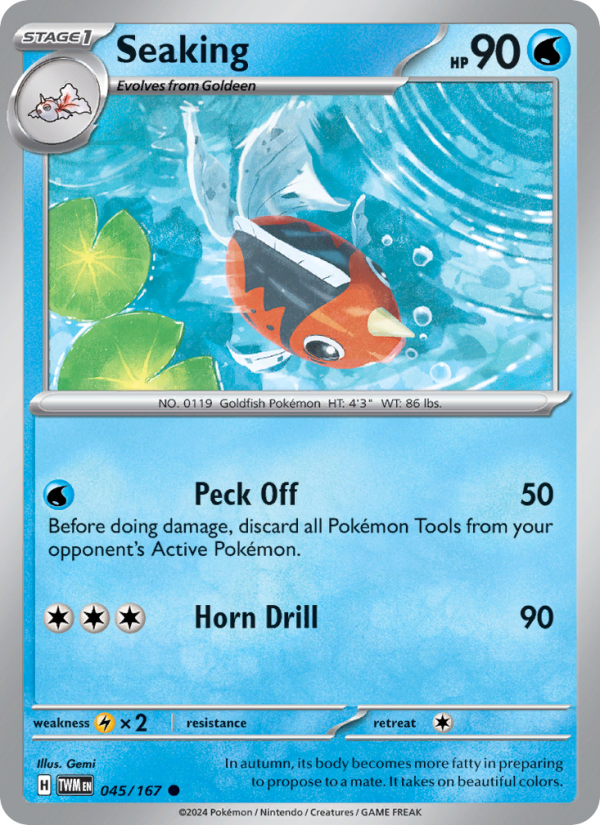 Seaking (045/167) Reverse Holo card image