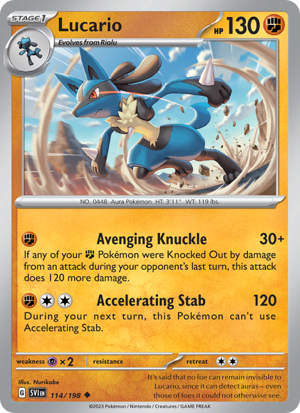 Lucario (114/198) Reverse Holo card image