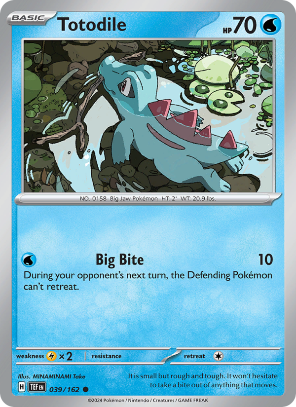 Totodile (039/162) Reverse Holo card image