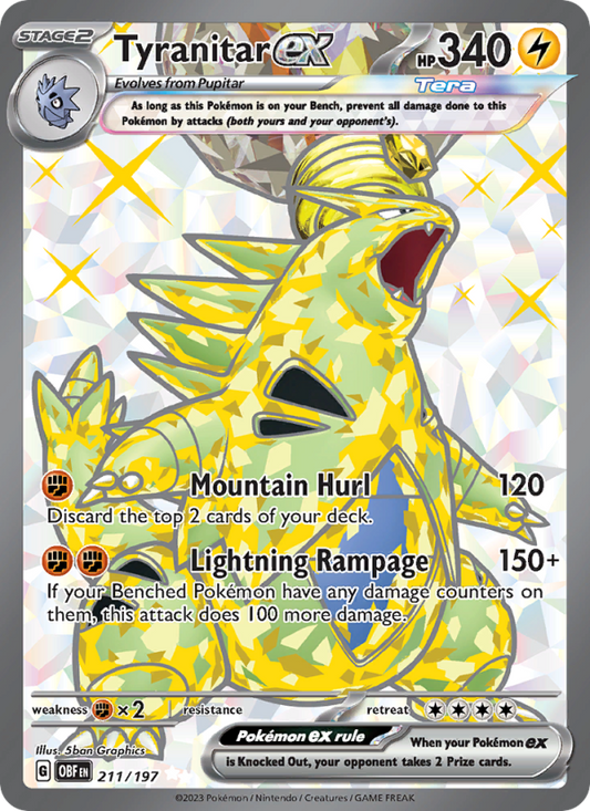 Tyranitar ex (211/197) Holographic card image