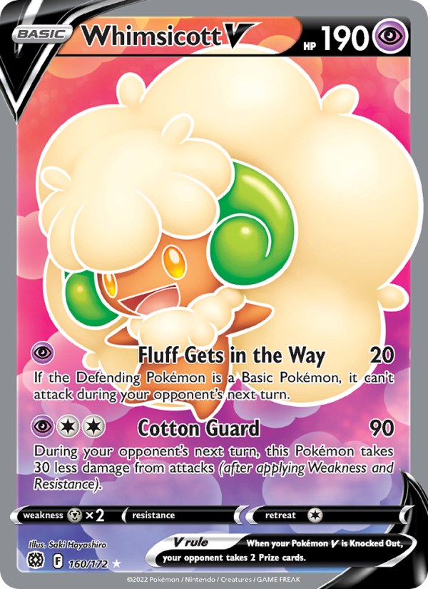 Whimsicott V (160/172) Holographic card image
