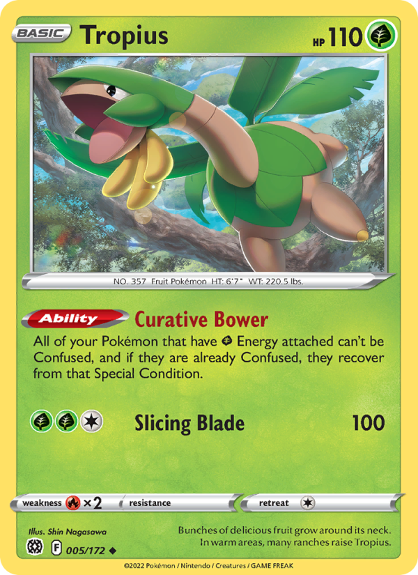 Tropius (005/172) Reverse Holo card image