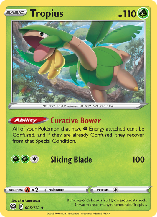 Tropius (005/172) Reverse Holo card image