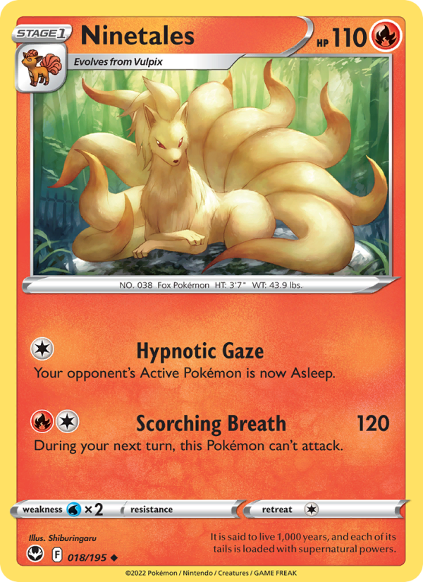 Ninetales (018/195) Reverse Holo card image