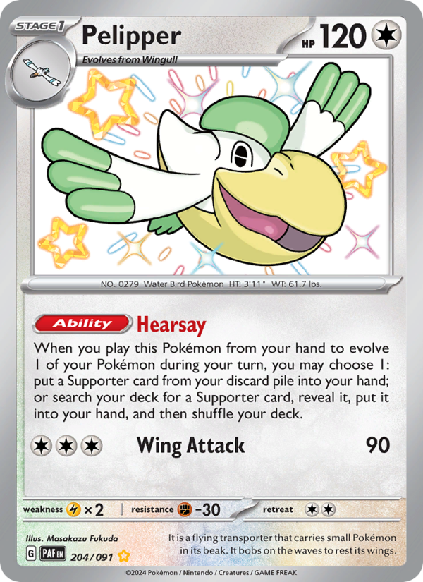 Pelipper (204/91) Holographic card image