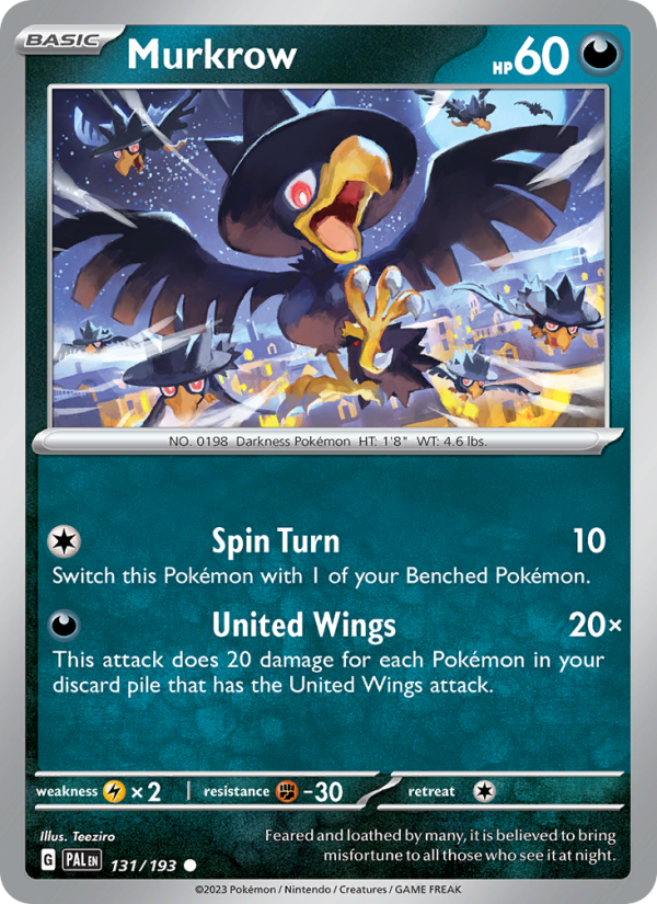 Murkrow (131/193) Reverse Holo card image