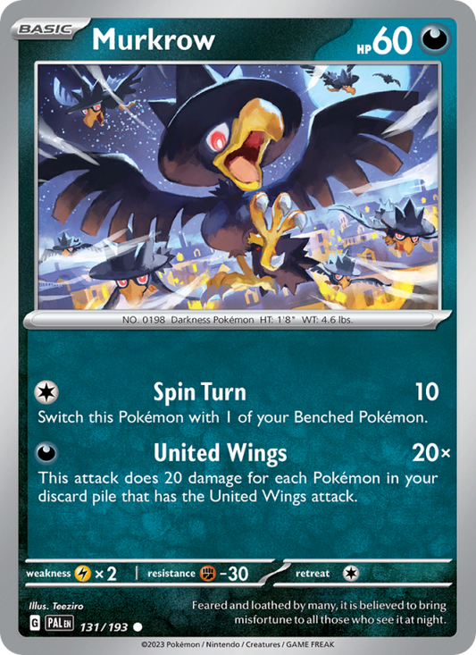 Murkrow (131/193) Reverse Holo card image
