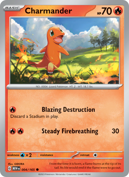 Charmander (004/165) Reverse Holo card image