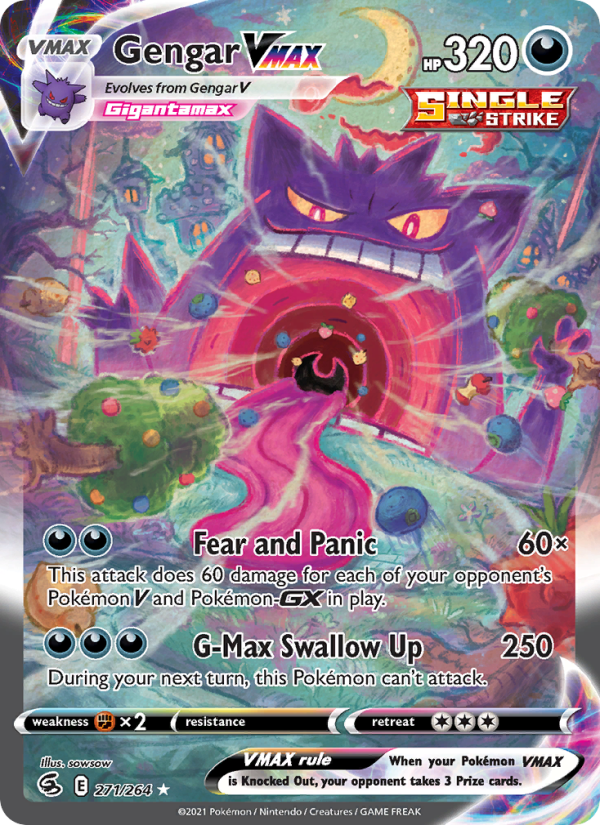 Gengar VMAX (271/264) Holographic card image