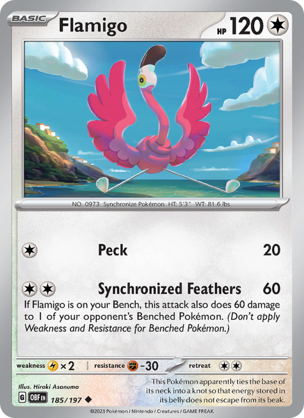 Flamigo (185/197) Reverse Holo card image