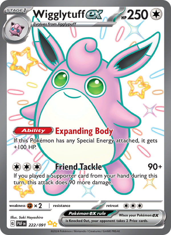 Wigglytuff ex (222/91) Holographic card image