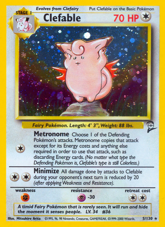 Clefable (005/130) Reverse Holo card image