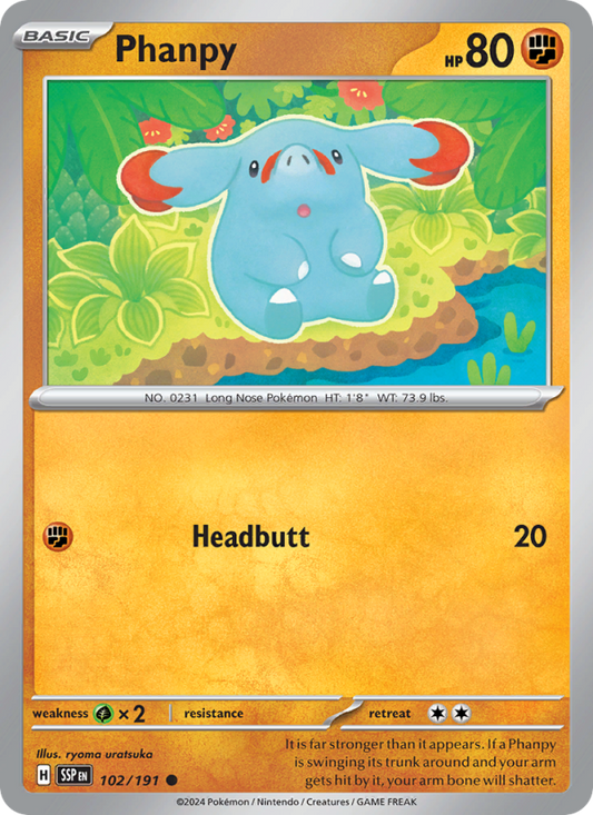 Phanpy (102/191) Reverse Holo card image