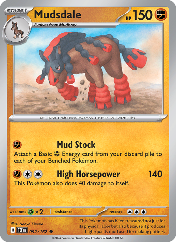 Mudsdale (092/162) Reverse Holo card image